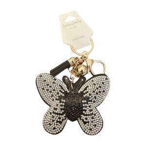Black and Silver Butterfly Keychain